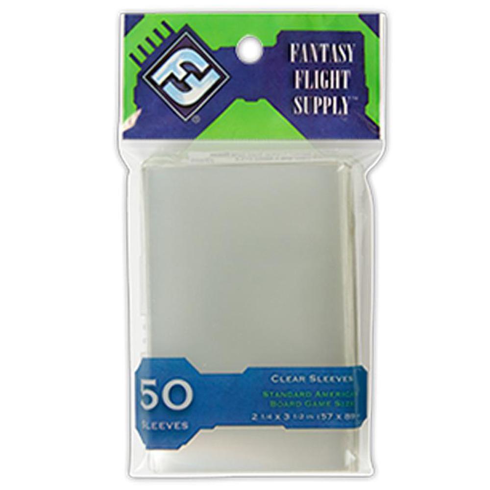Fantasy Flight Games Standard American Board Game Sleeves Clear 57 x 89mm 50ct