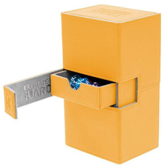 Deck Box Ultimate Guard Twin Flip n Tray Deck Case 160+ XENOSKIN Amber