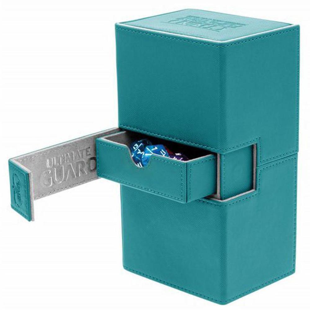 Deck Box Ultimate Guard Twin Flip n Tray Deck Case 160+ XENOSKIN GreenBlue