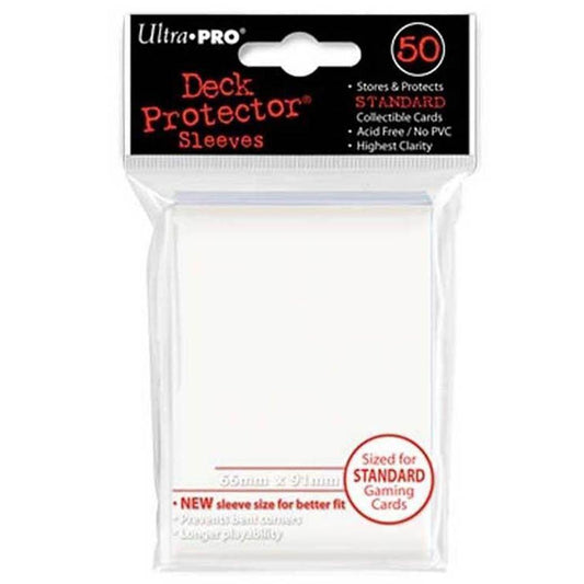 ULTRA PRO Deck Protector Sleeves Standard 50ct 66 x 91 Powder White MTG Pokemon