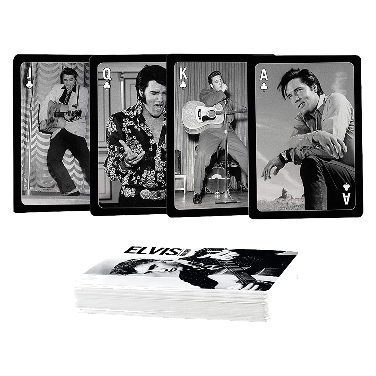 Playing Cards Elvis Black and White