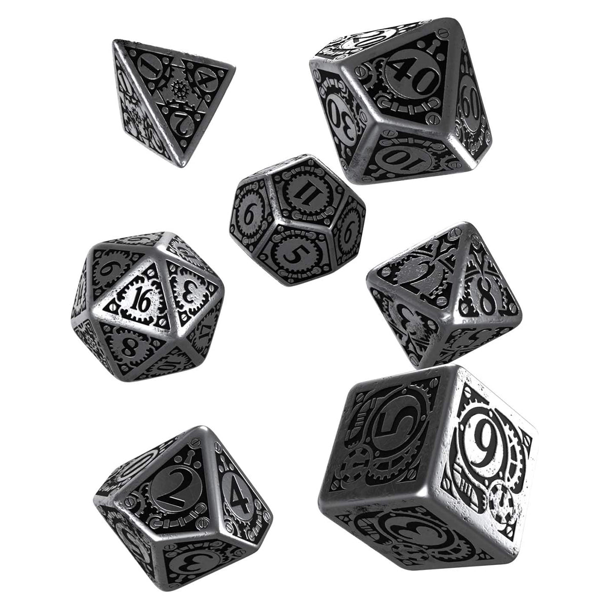 Q Workshop Steampunk Metal Dice Set 7