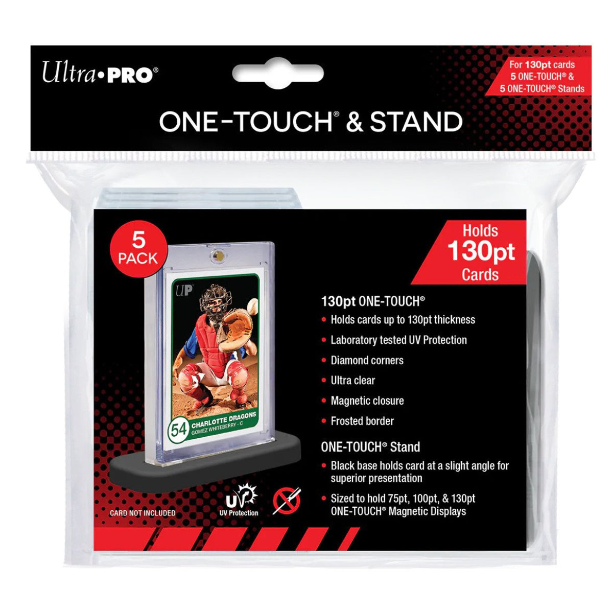 ULTRA PRO ONE TOUCH STAND- 130pt One Touch & Stand 5PK