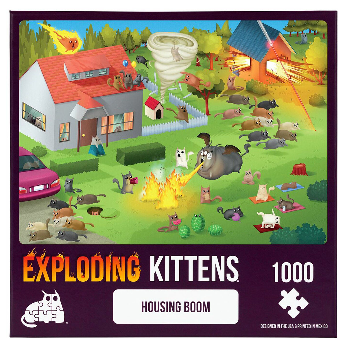 Exploding Kittens Puzzle Housing Boom 1,000 pieces