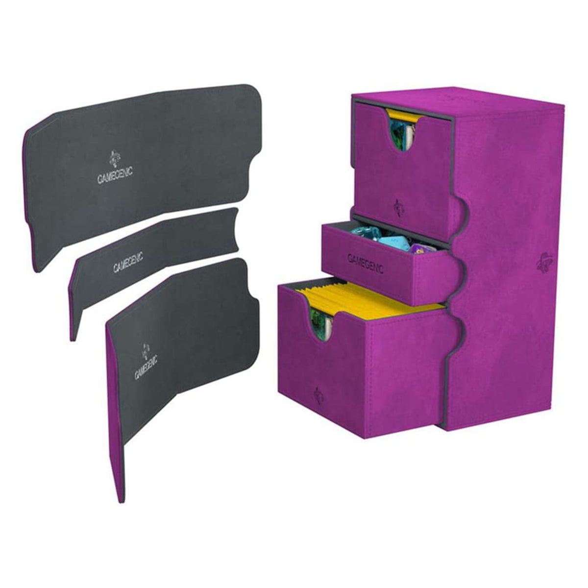Gamegenic Stronghold 200+ Convertible Purple Deck Box