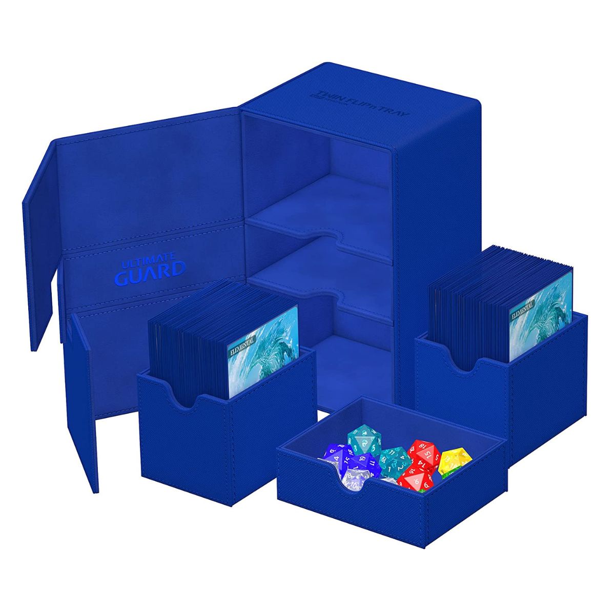 Ultimate Guard Flip n Tray 160+ XenoSkin Monocolor Blue Deck Box