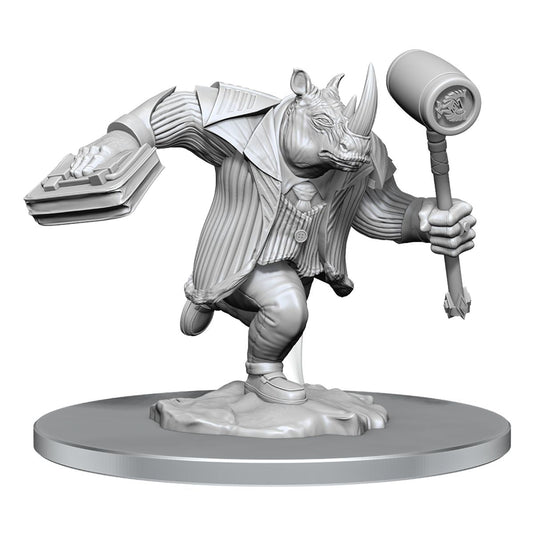 Magic The Gathering Unpainted Miniatures Freelance Muscle and Rhox Pummeler