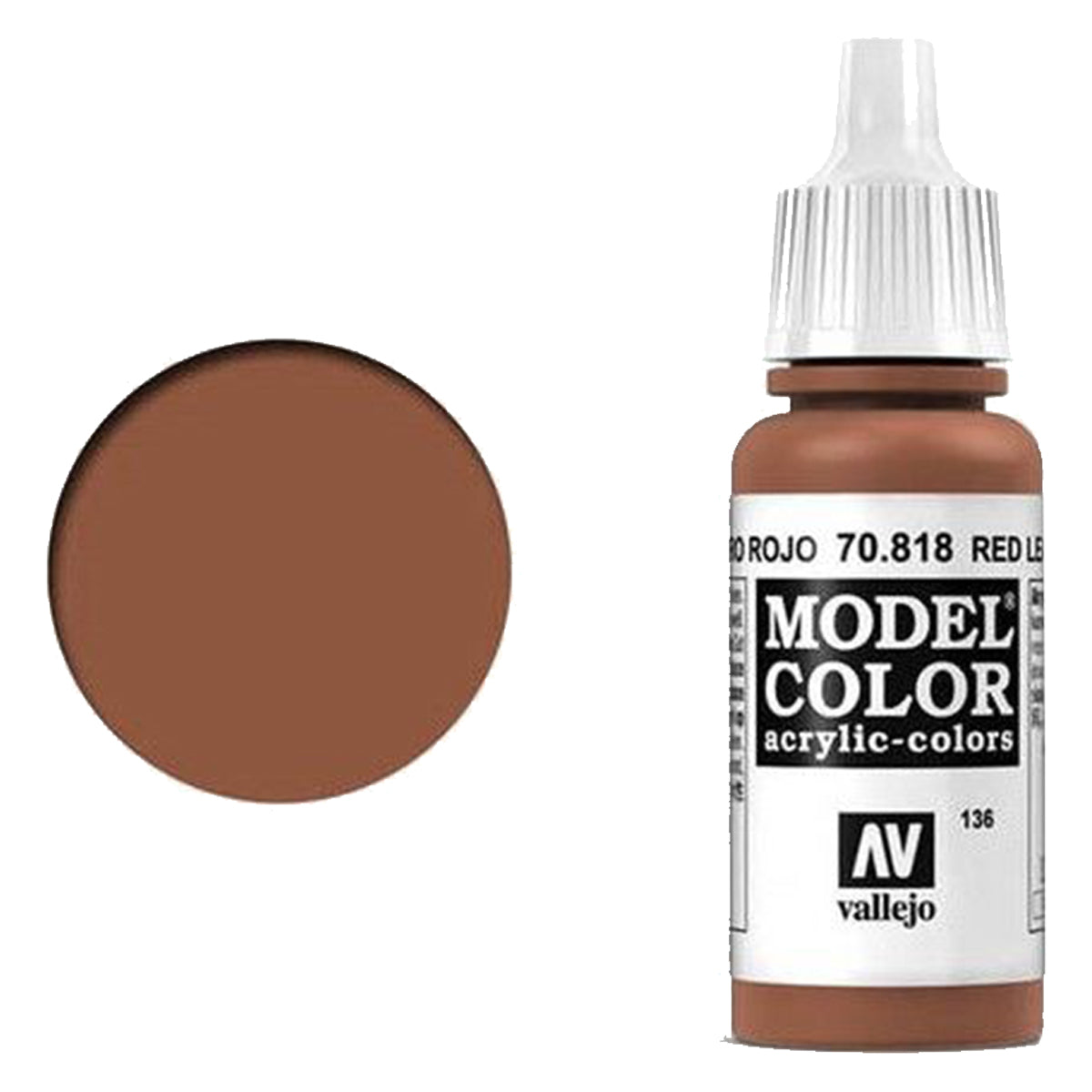 Vallejo Model Colour - Red Leather 17 ml