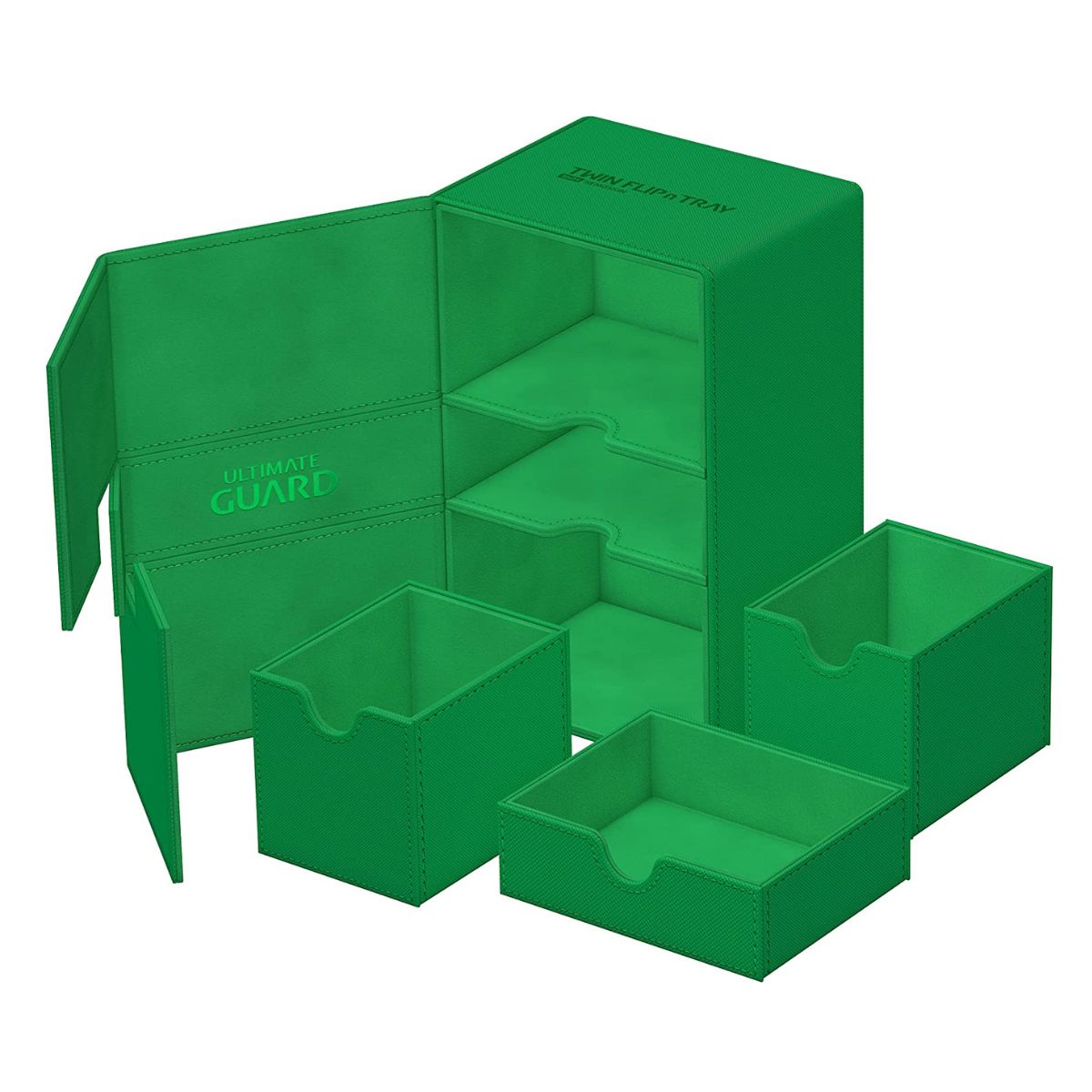 Ultimate Guard Flip n Tray 160+ XenoSkin Monocolor Green Deck Box