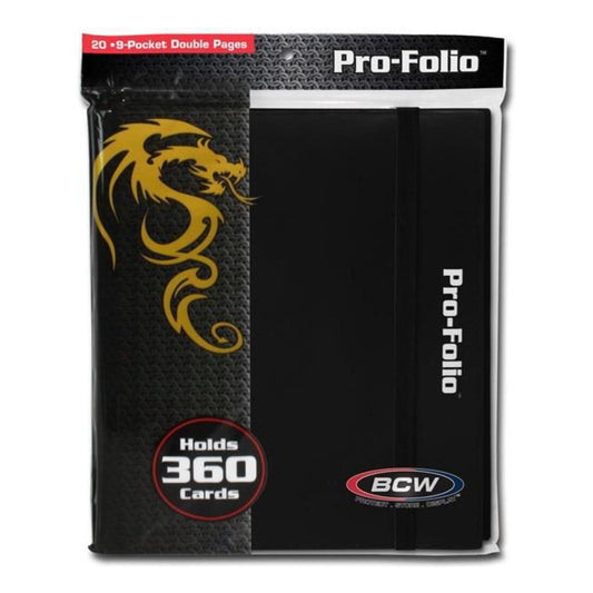 BCW Pro Folio Binder 9 Pocket Black