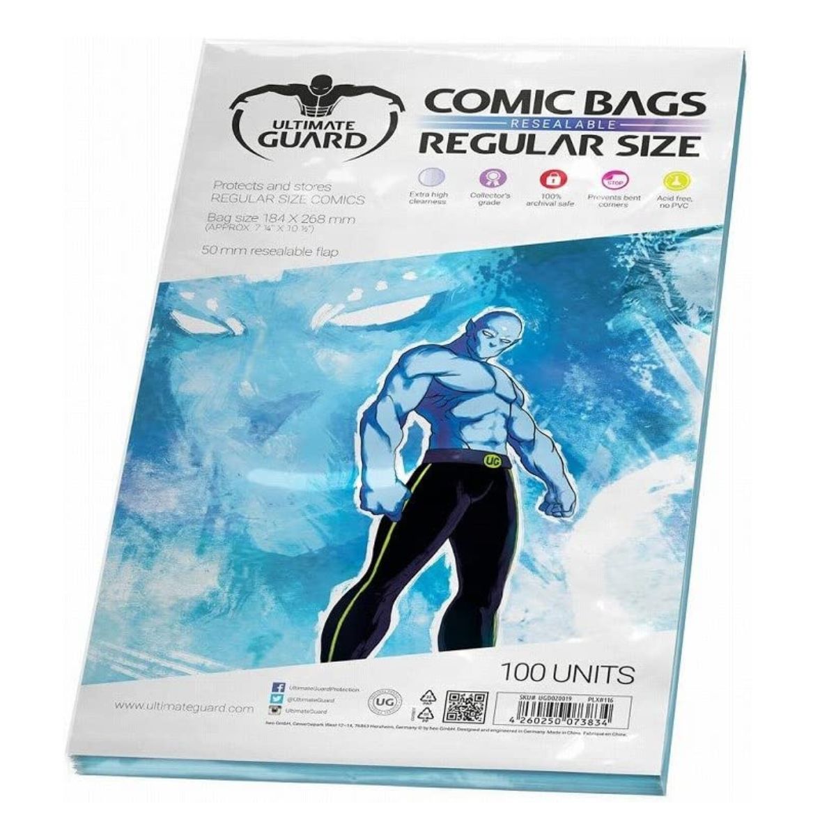 Ultimate Guard Comic Bags Resealable Regular Size 100ct