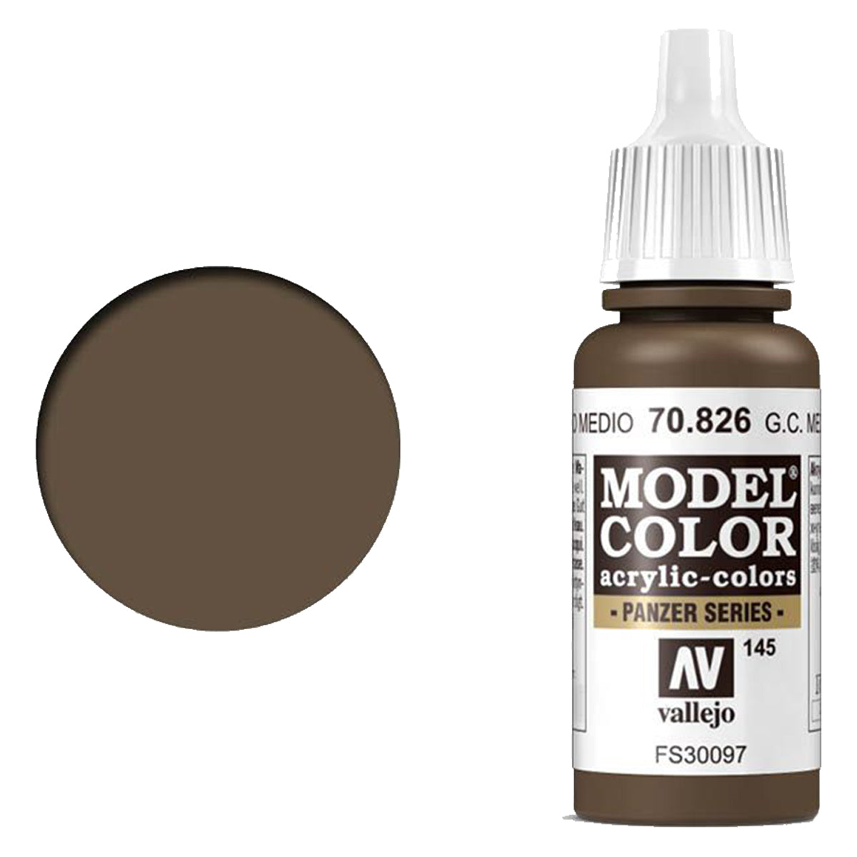 Vallejo Model Colour - German Cam Medium Brown 17 ml