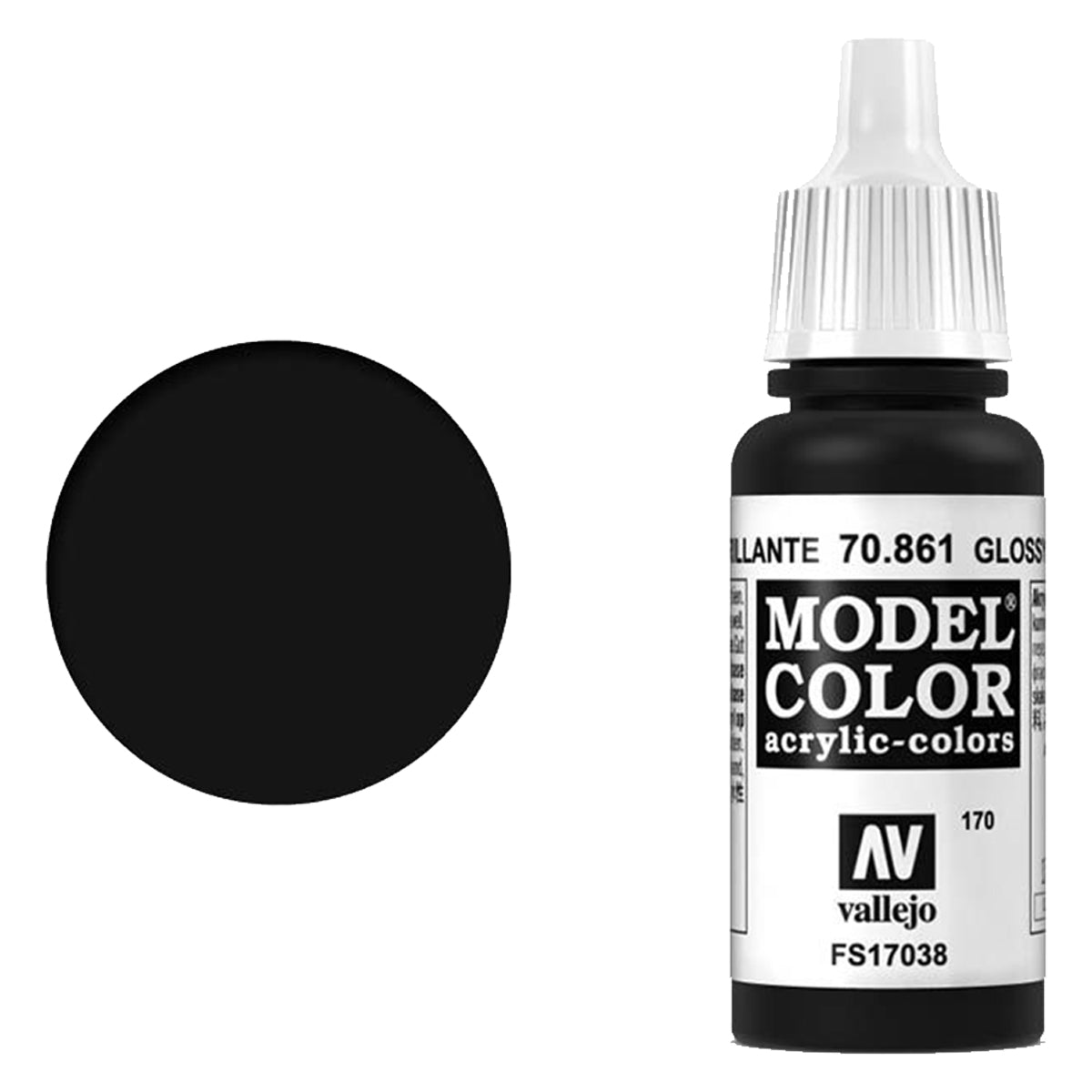 Vallejo Model Colour - Glossy Black 17 ml