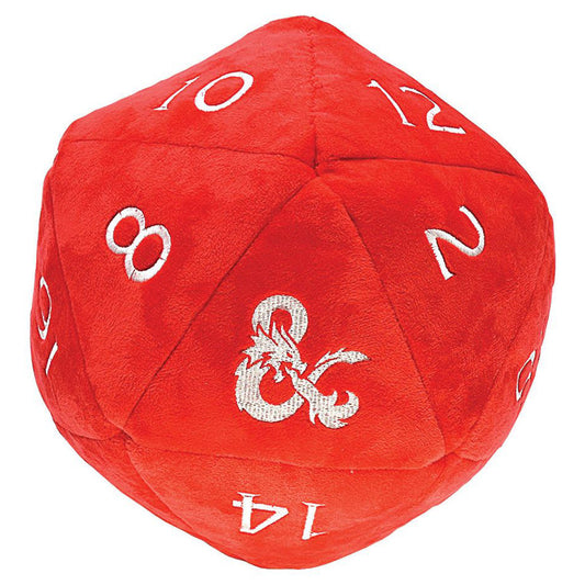 D&D Jumbo D20 Dice Plush Red and White