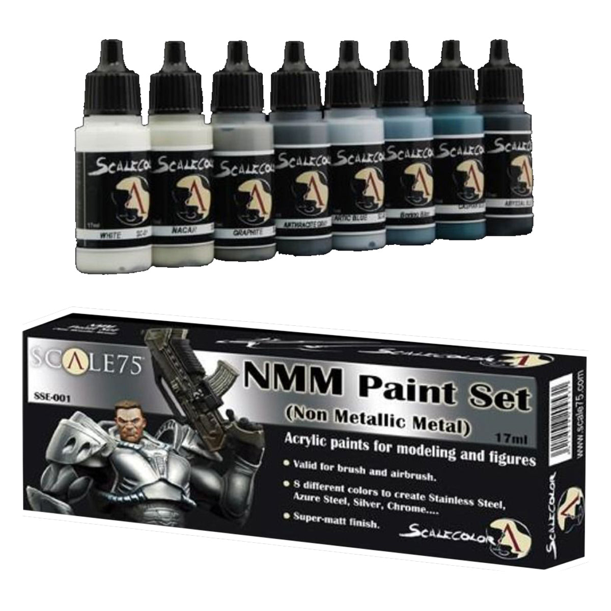 Scale 75 Scalecolor NMM Steel Paint Set