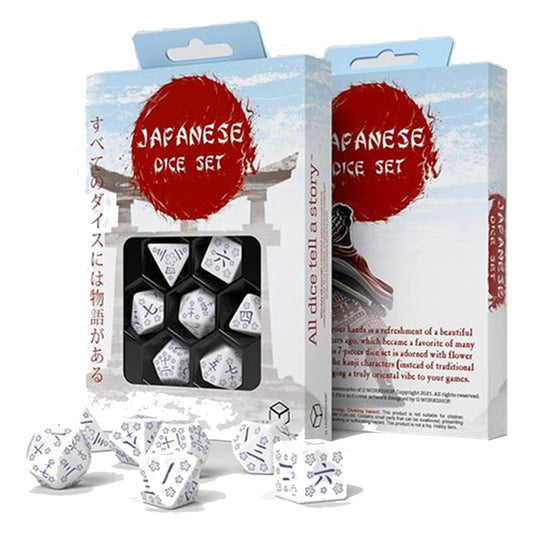 Japanese Dice Set Blue Star Lotus