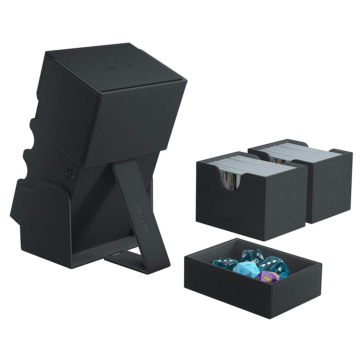 Gamegenic Stronghold 200+ Convertible Black Deck Box