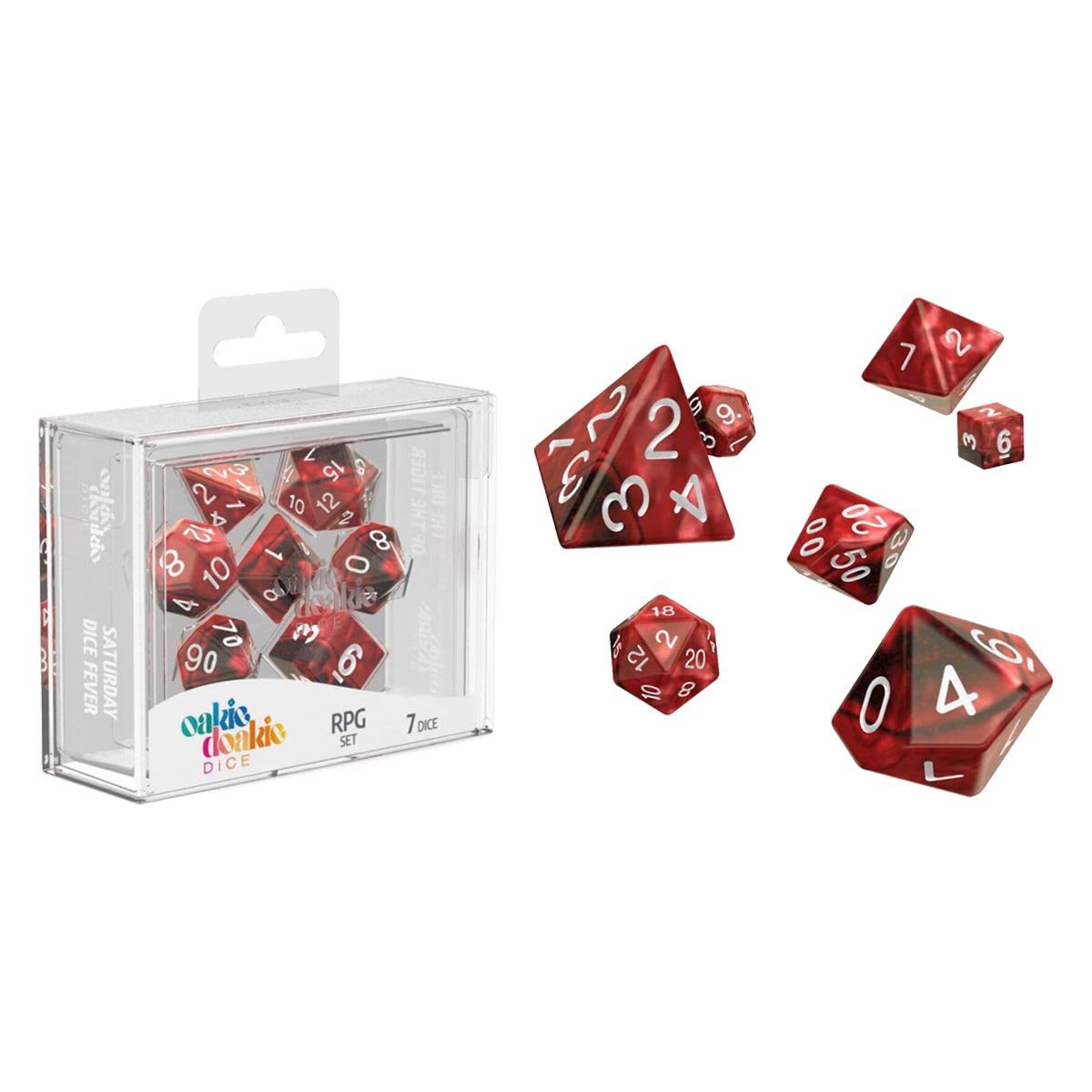 Oakie Doakie Dice RPG Set GemiDice - Vampire 7pc