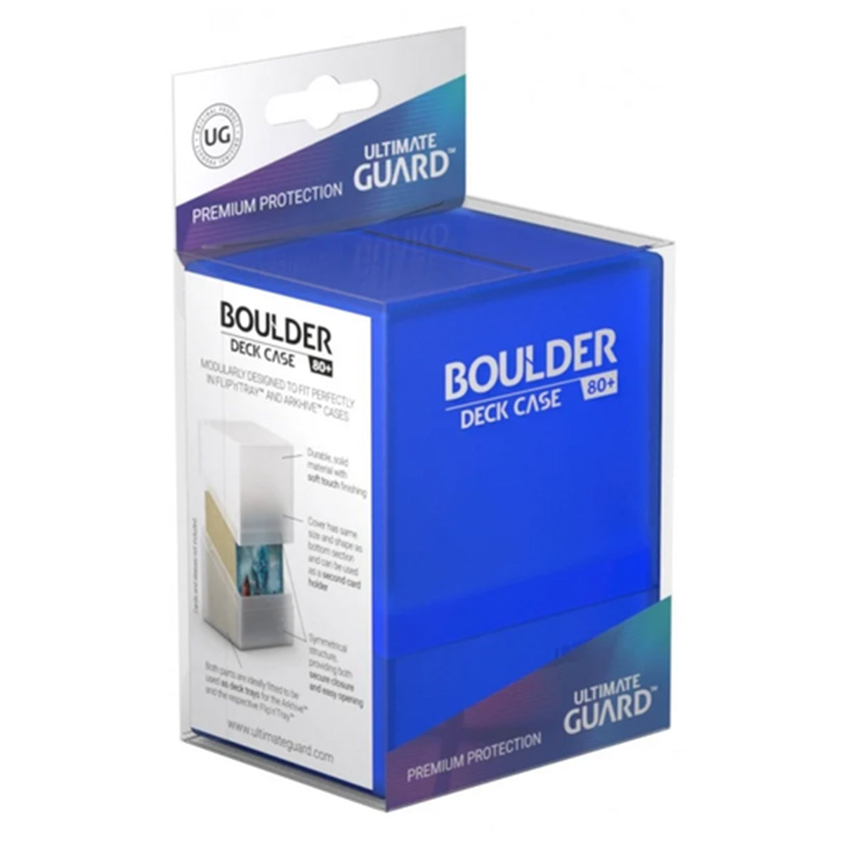 Ultimate Guard Boulder Deck Case 80+ Standard Size Sapphire Deck Box
