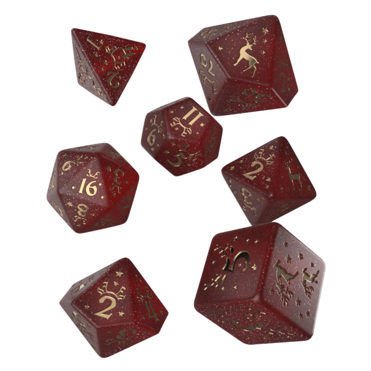 Q Workshop Christmas Dice Set 7