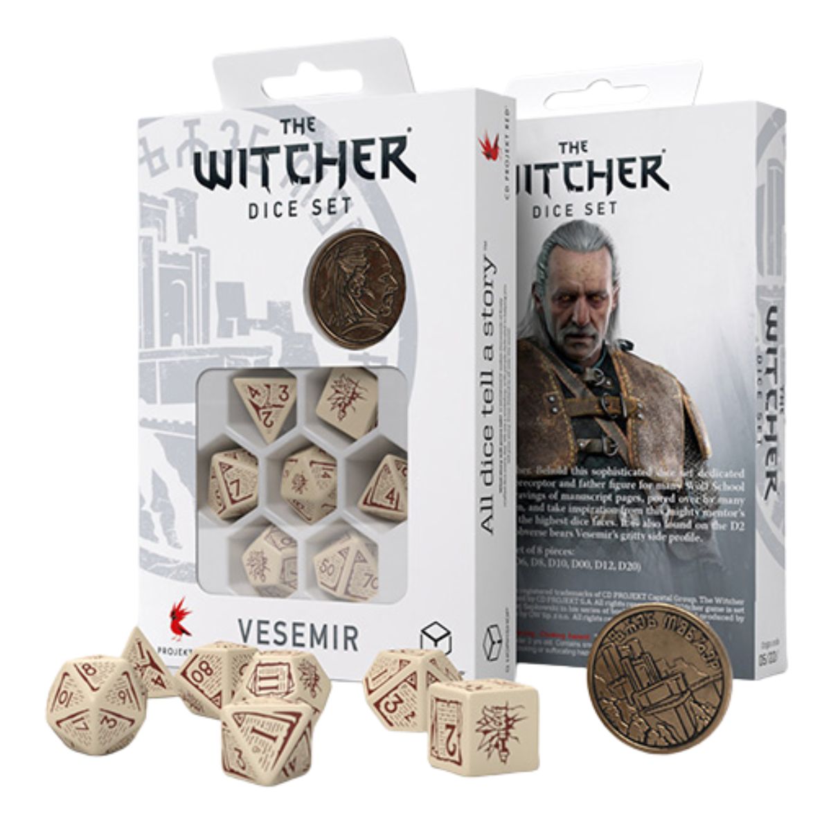 Witcher Dice Set Vesemir The Old Wolf