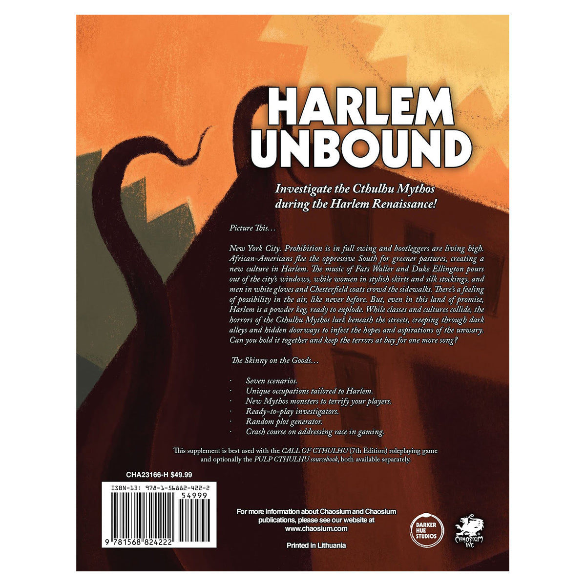 Call of Cthulhu RPG - Harlem Unbound 2nd Edition