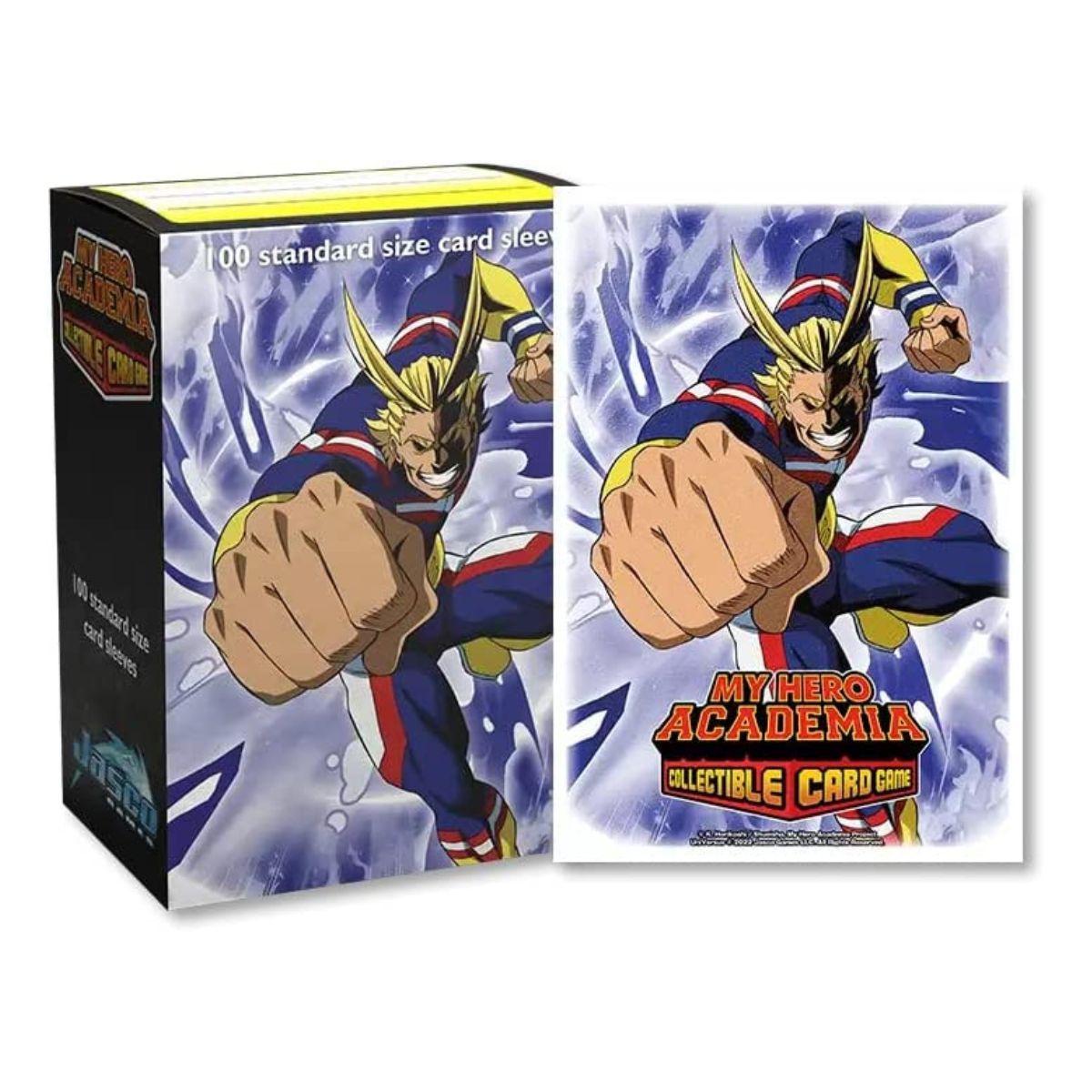 Dragon Shield Box 100ct Matte Art My Hero Academia All Might Punch Sleeves