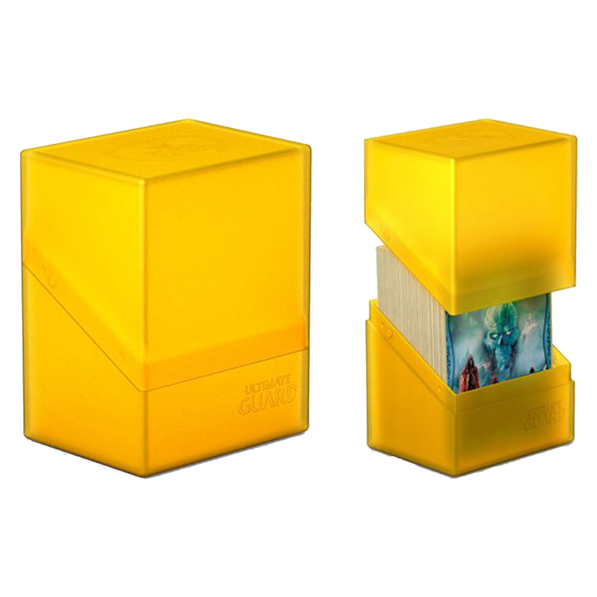 Ultimate Guard Boulder Deck Case 80+ Standard Size Amber Deck Box