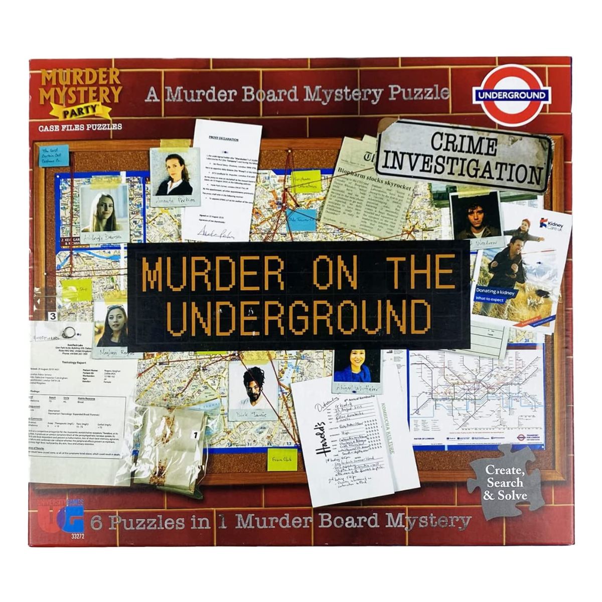 Murder Mystery Party Case Files - Murder on the Underground