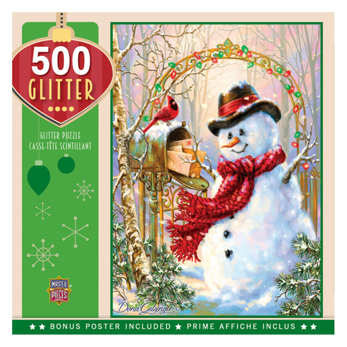 Masterpieces Puzzle Holiday Glitter Letters to Frosty Puzzle 500 pieces
