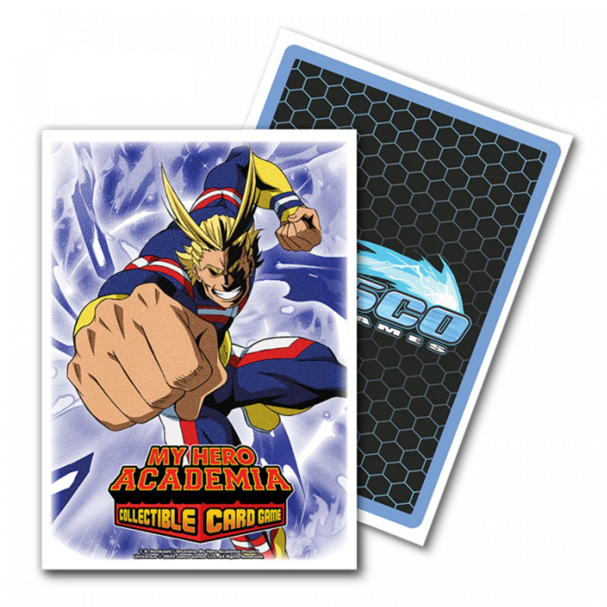 Dragon Shield Box 100ct Matte Art My Hero Academia All Might Punch Sleeves