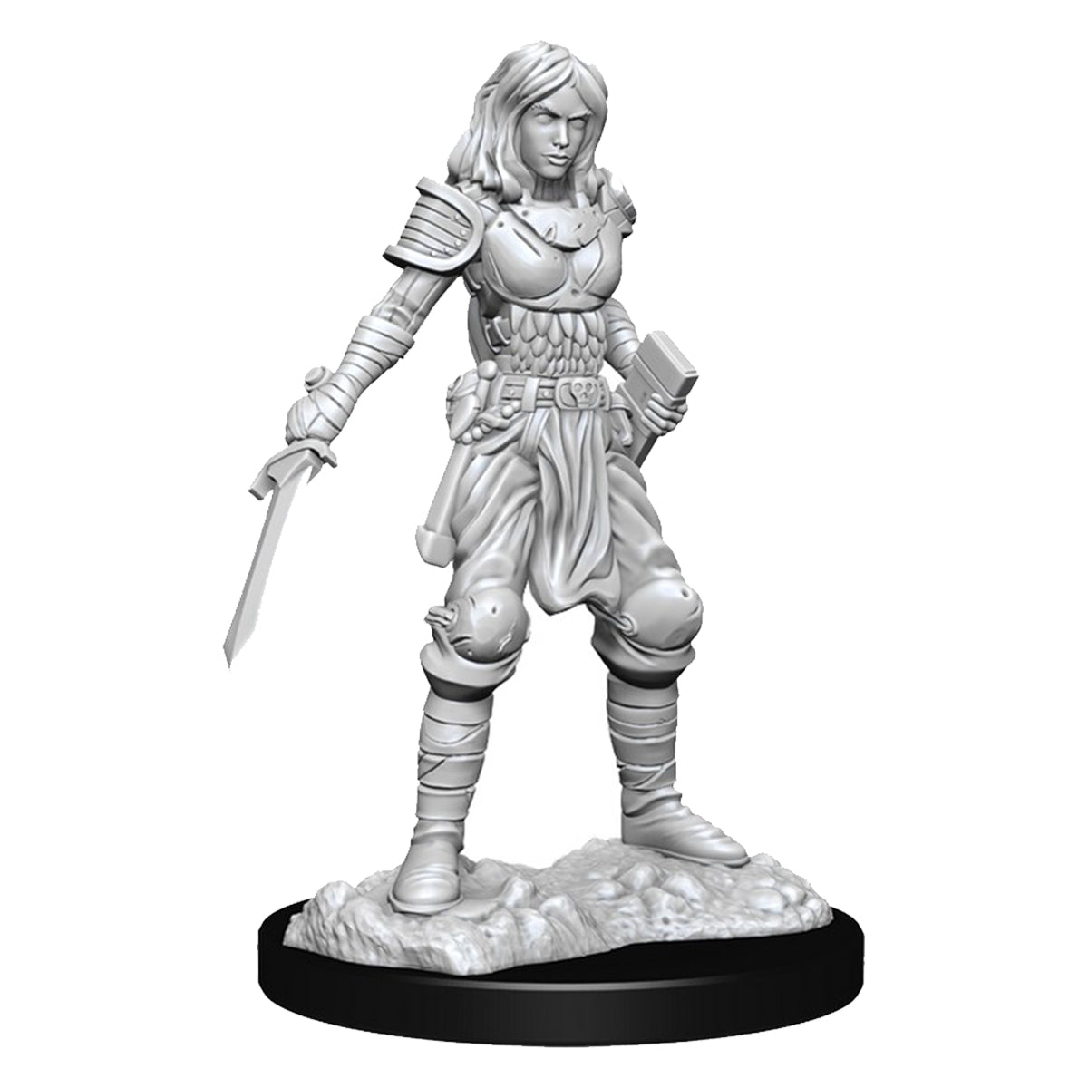 Pathfinder Deep Cuts Unpainted Miniatures Human Fighter Female