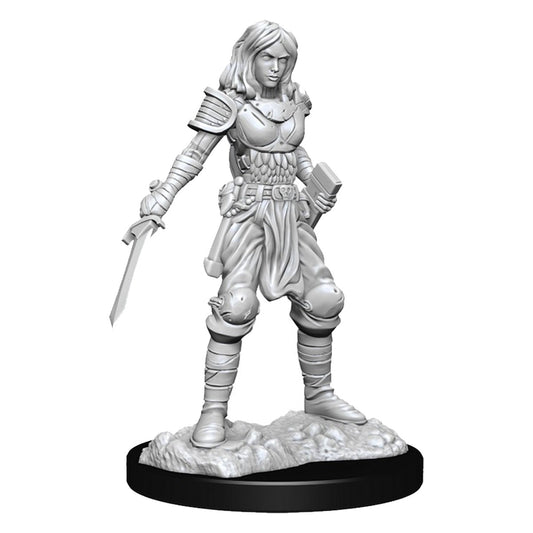 Pathfinder Deep Cuts Unpainted Miniatures Human Fighter Female
