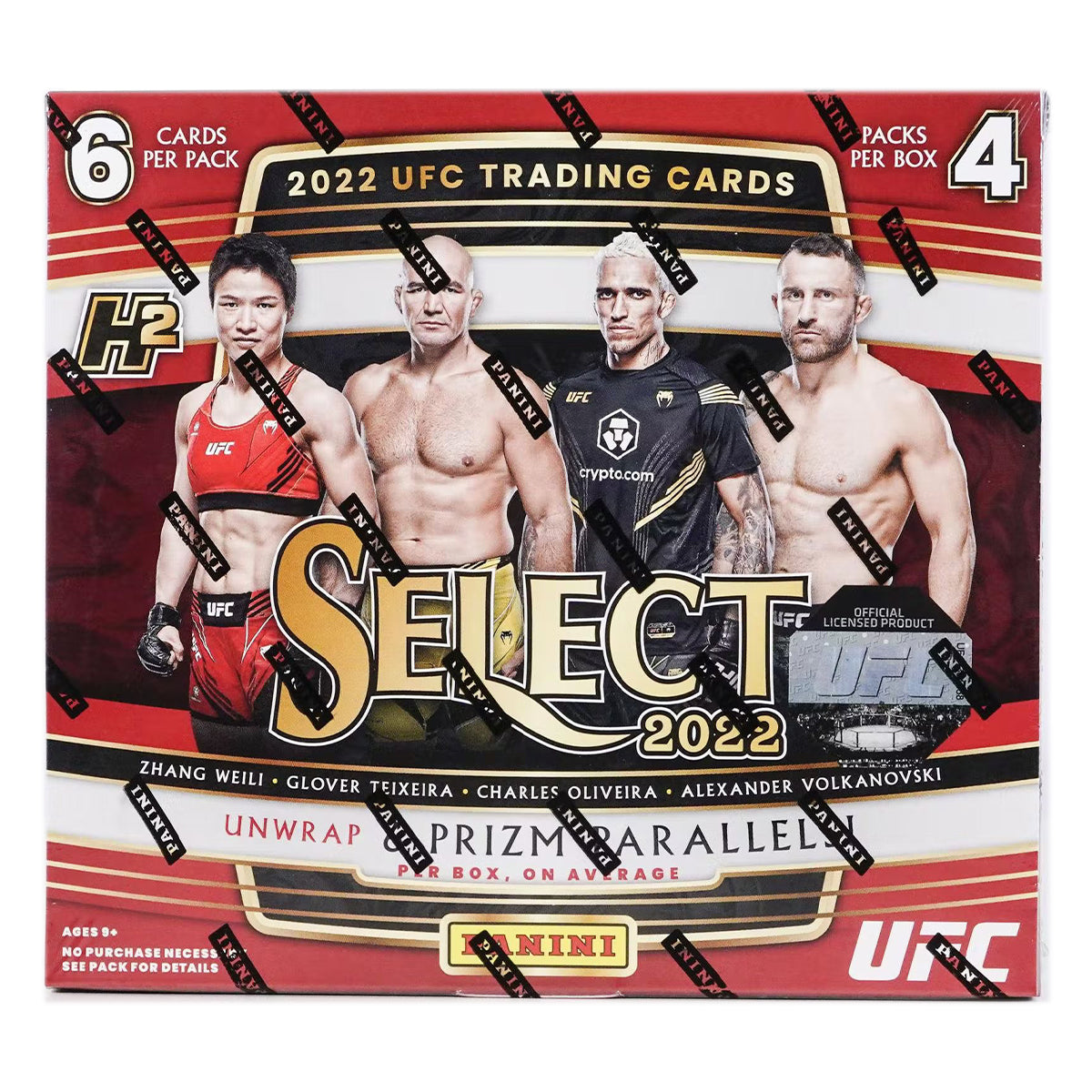 PANINI UFC 2022 Select H2 UFC Cards Box w/ 4 packs