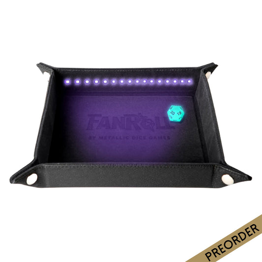 MGD Blacklight Dice Tray with d20 Black