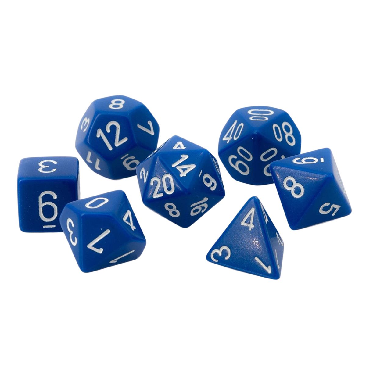 Chessex CHX 25406 Opaque Polyhedral Blue/white 7-Die Set