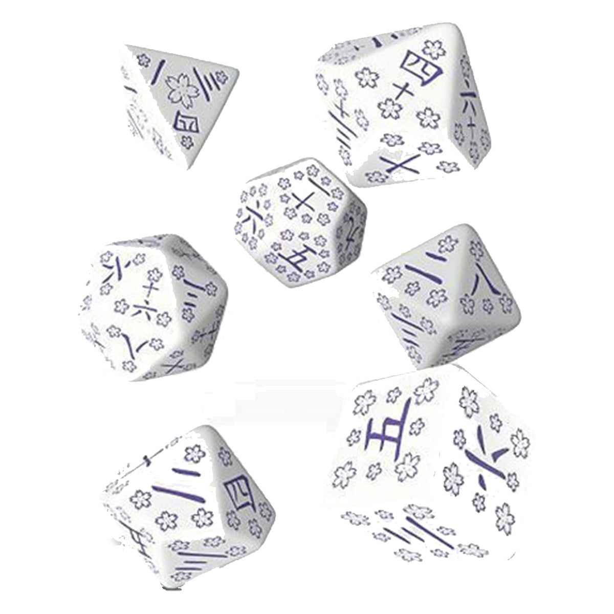 Japanese Dice Set Blue Star Lotus