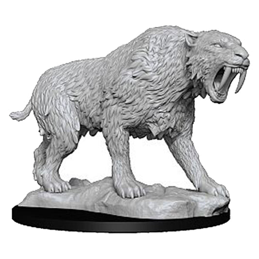 Wizkids Deepcuts Unpainted Miniatures Saber Toothed Tiger