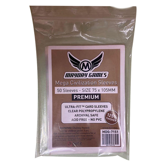 Mayday - Premium Mega Civilization Sleeves - 75 MM X 105 MM (50 Sleeves)