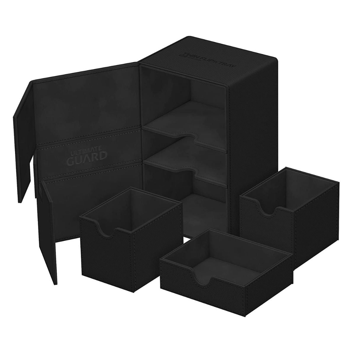 Ultimate Guard Flip n Tray 160+ XenoSkin Monocolor Black Deck Box