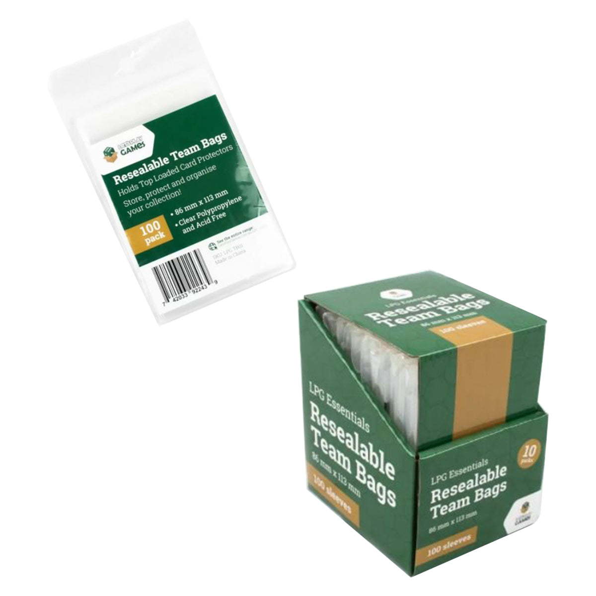 LPG Resealable Team Bags 100ct