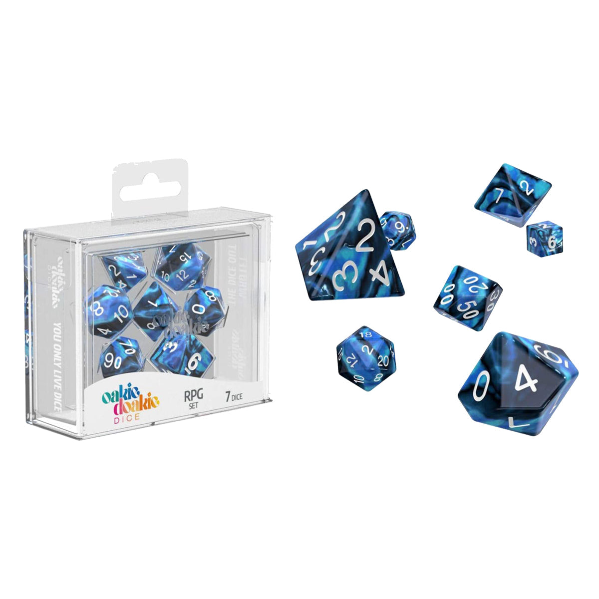 Oakie Doakie Dice RPG Set GemiDice - Twilight Stone 7pc