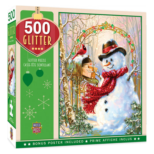 Masterpieces Puzzle Holiday Glitter Letters to Frosty Puzzle 500 pieces