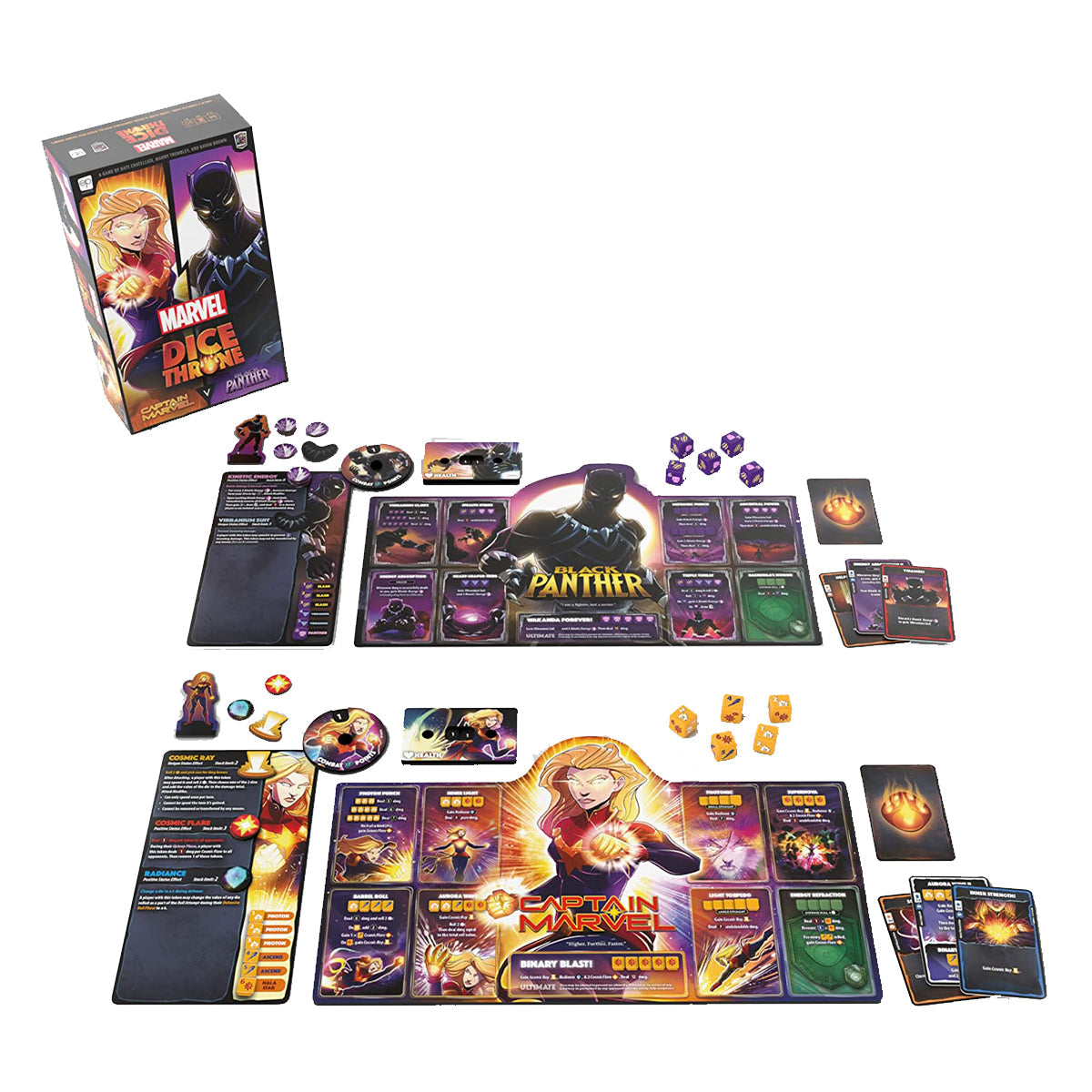 Dice Throne Marvel 2 Hero Box 1 Captain Marvel and Black Panther
