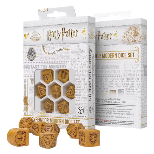 Q Workshop Harry Potter Modern Dice Set - Gryffindor - Gold Dice Set 7