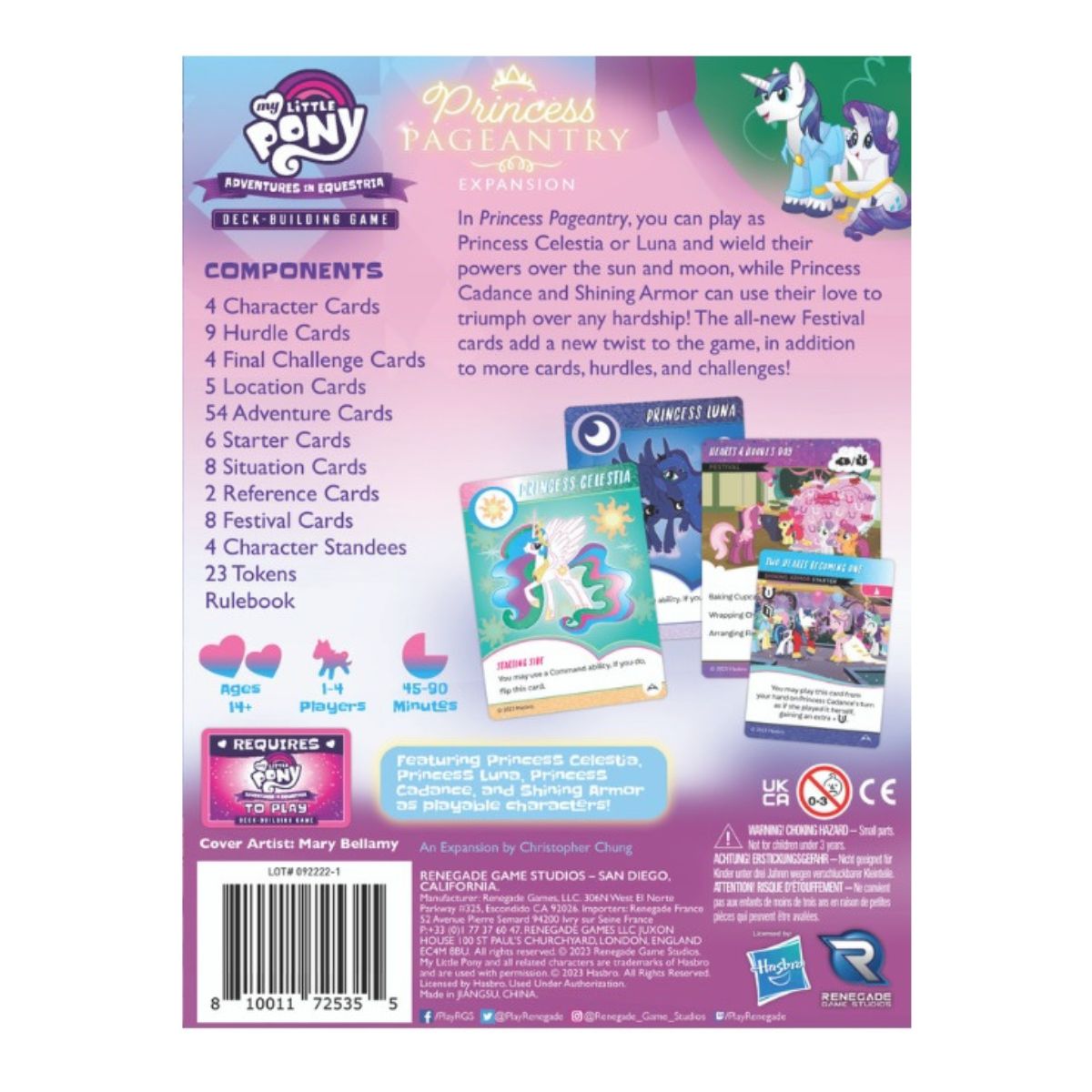 My Little Pony: Adventures in Equestria Deck-Building Game Princess Pageantry Expansion