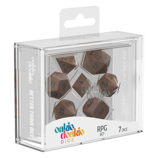 Oakie Doakie Dice RPG Set Metal Dice Brasstige 7ct