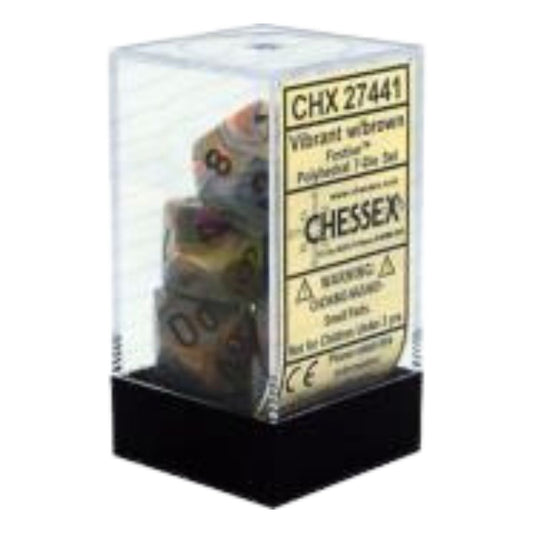Chessex CHX 27441 Festive Vibrant/Brown 7-Die Set