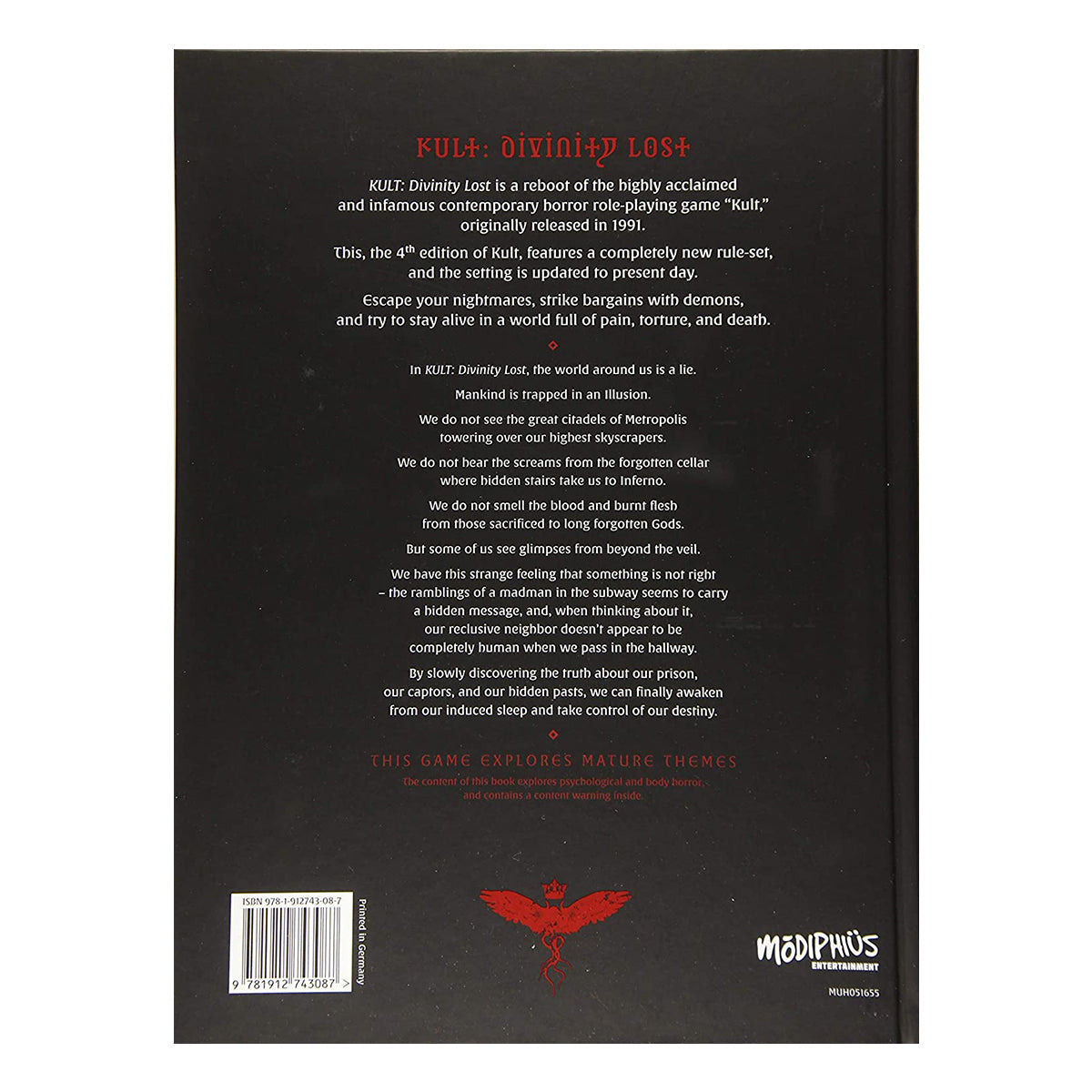 Kult: DIvinity Lost 4th Edition Core Rulebook