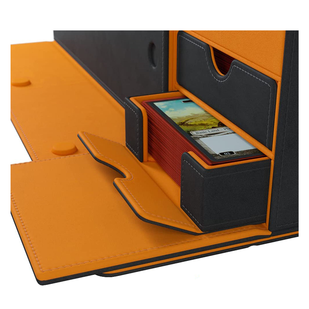 Gamegenic Cards Lair 400+ Convertible Black/Orange Deck Box